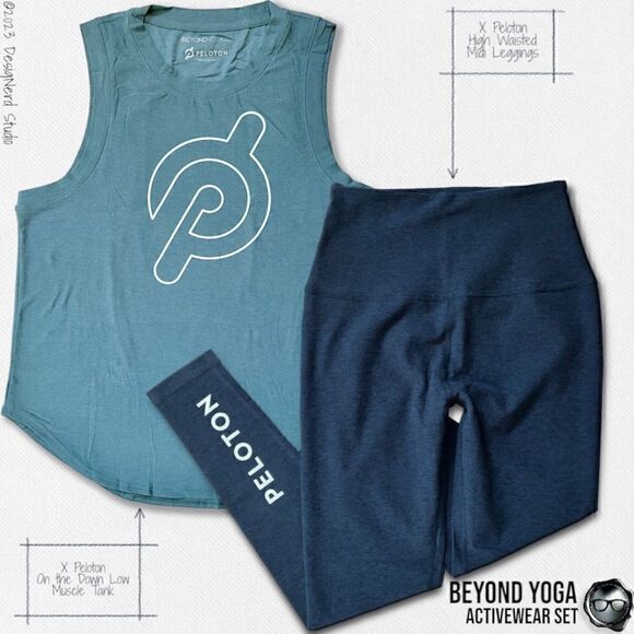 BEYOND YOGA X PELOTON ON THE DOWN LOW MUSCLE TANK + HIGH WAISTED MIDI LEGGINGS - Picture 5 of 14